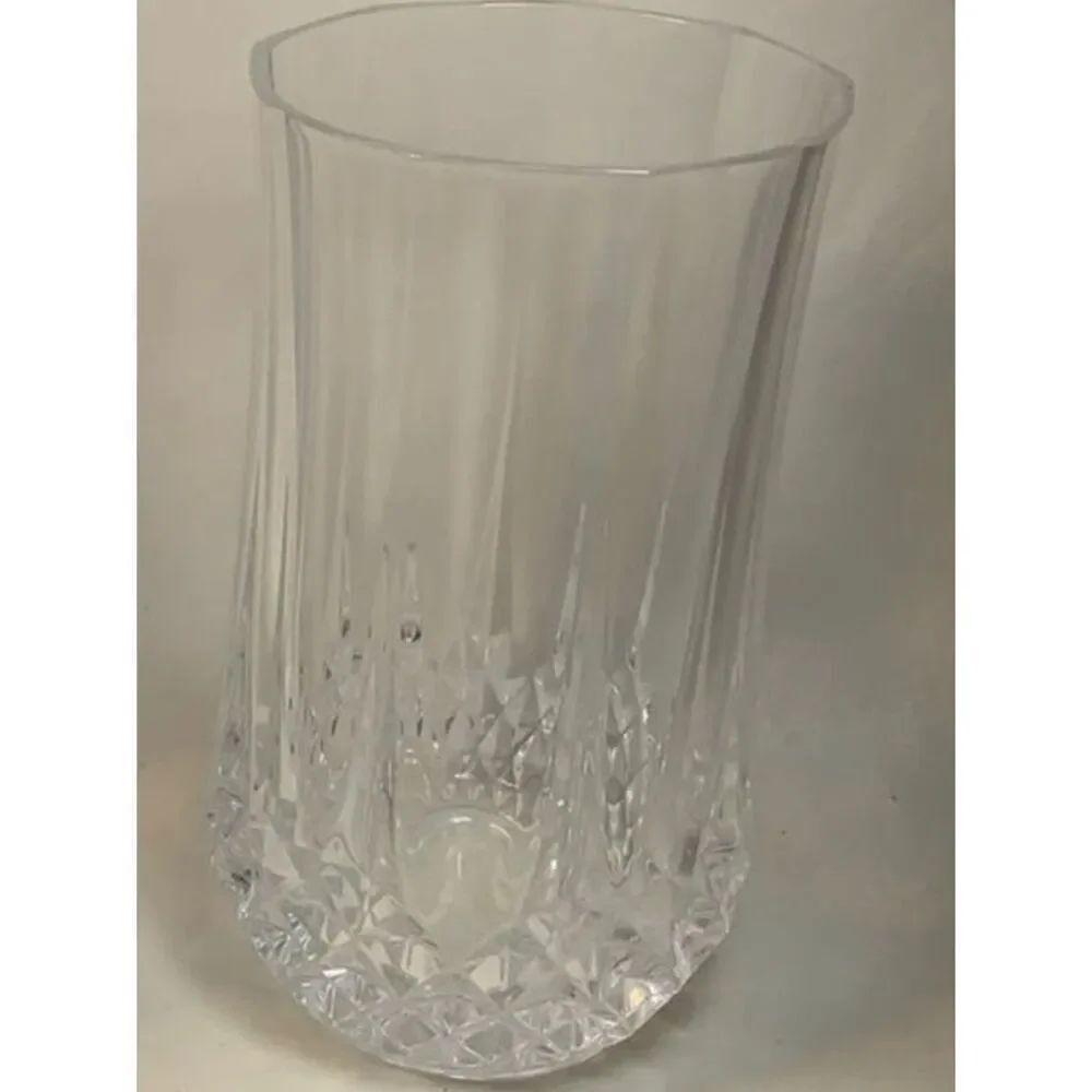 Crystal 12 Ounce Clear Drinking Cocktail Glass Teardrop Diamond One Glass Only